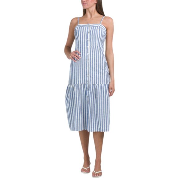 NATION Dresses & Skirts - NATION Made In Portugal Luciana Stripe Single Tier Dress